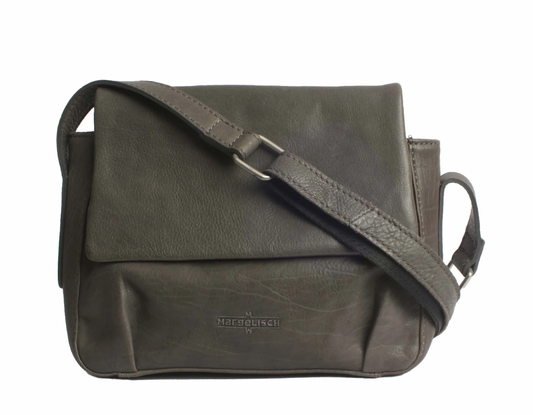 MARGELISCH Leder-Umhängetasche Alanis 1 - grey