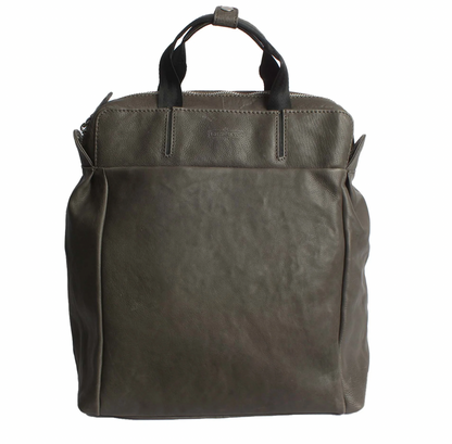 MARGELISCH Leder-Laptoprucksack Nuria 3 - grey