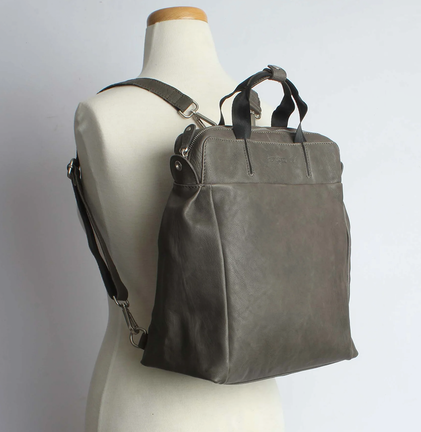 MARGELISCH Leder-Laptoprucksack Nuria 3 - grey