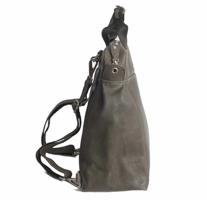 MARGELISCH Leder-Laptoprucksack Nuria 3 - grey