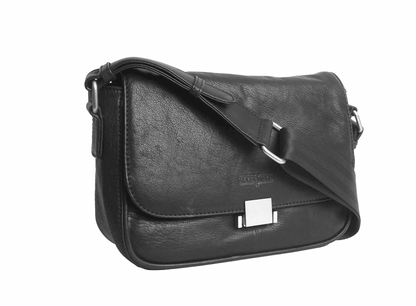 MARGELISCH Leder-Umhängetasche Fugo 1 - black