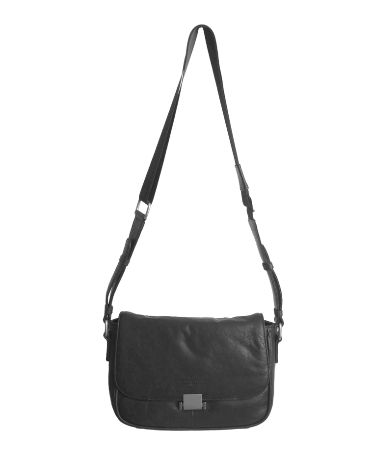 MARGELISCH Leder-Umhängetasche Fugo 1 - black