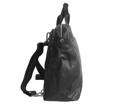 MARGELISCH Leder-Laptoprucksack Nuria 3 - black