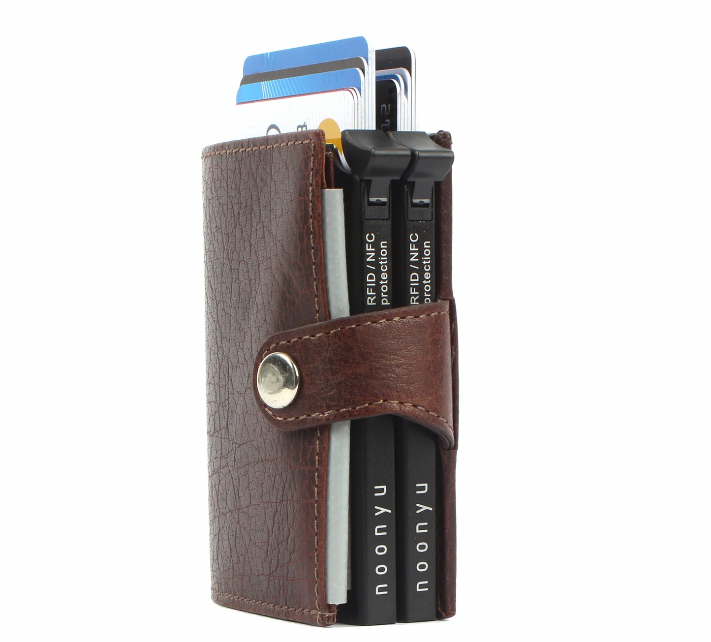 noonyu double RFID-Börse / Leder - brown