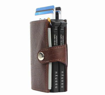 noonyu double RFID-Börse / Leder - brown