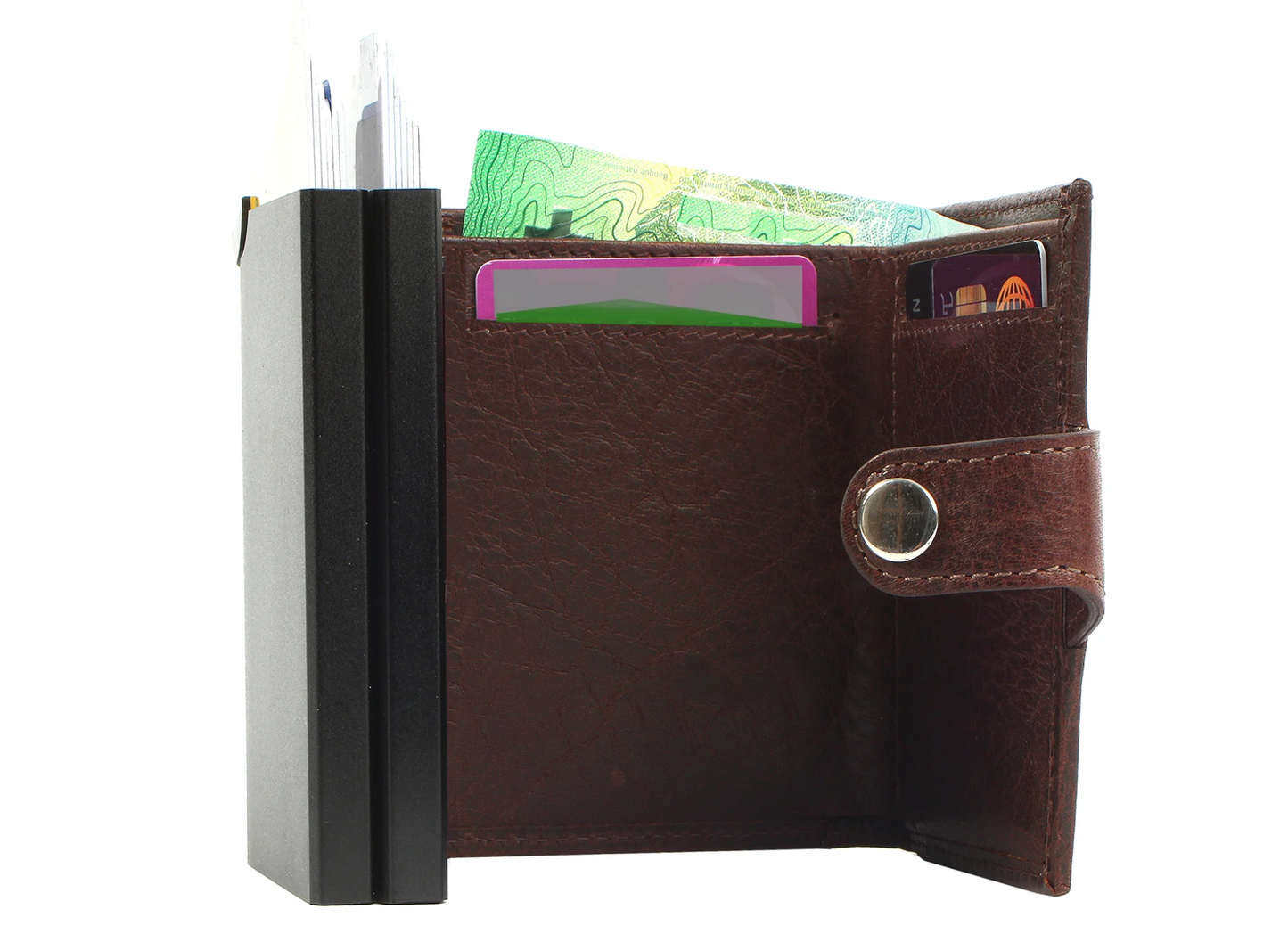 noonyu double RFID-Börse / Leder - brown